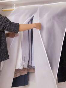 Thickened Large Suit Jacket Dust Cover, Clothes Storage Protective Cover, Wardrobe Dustproof Hanging Organizer