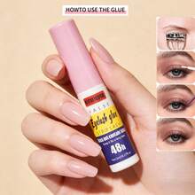 48H Ultra-Strong And Highly Effective Styling Mascara, Fresh, Natural, Beautiful, Water-Resistant And Sweat-Proof, Quick Drying Time, Low Allergenicity, Precise Brush Head, Easy Removal Without Residue, For Personal Use - White - View 7