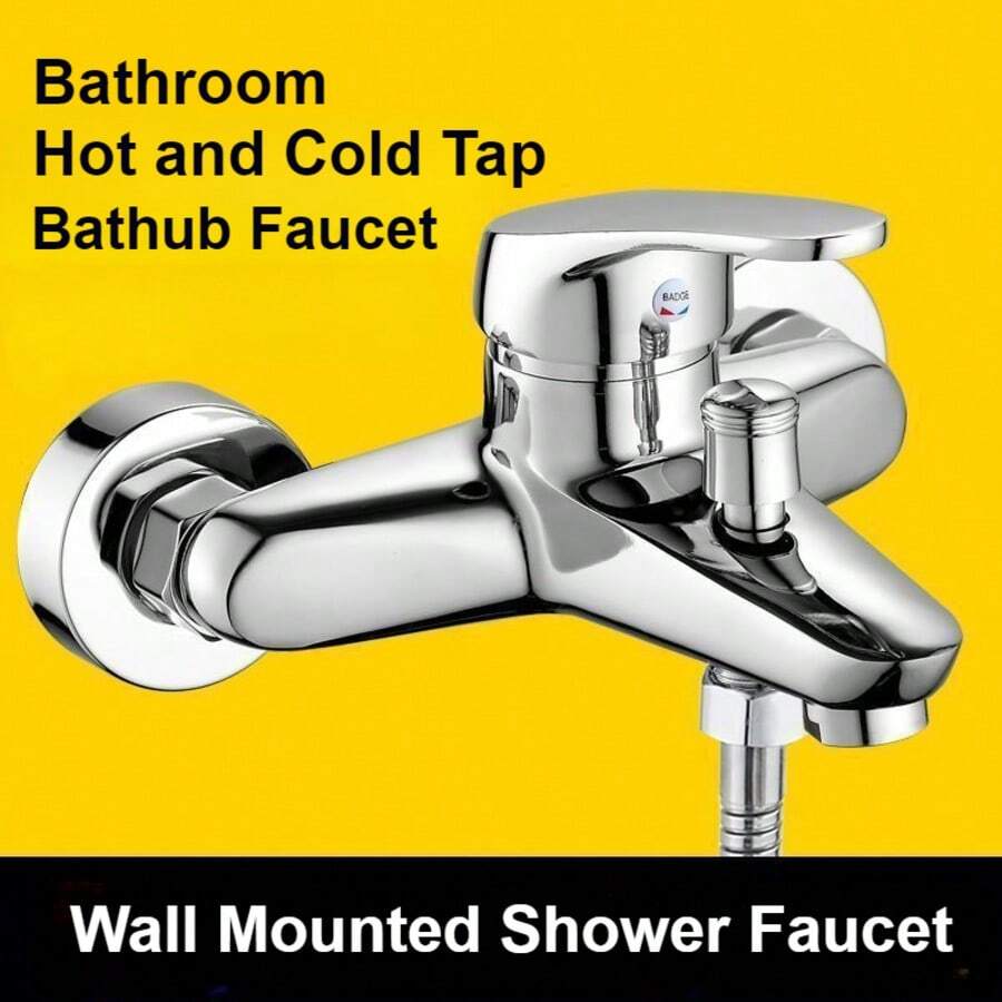 Bathroom Shower Faucet Mixing Valve Wall Mounted Hot Cold Water Taps Household Toilet Bathtub Faucet Bathroom Accessories - Multicolor - View 1