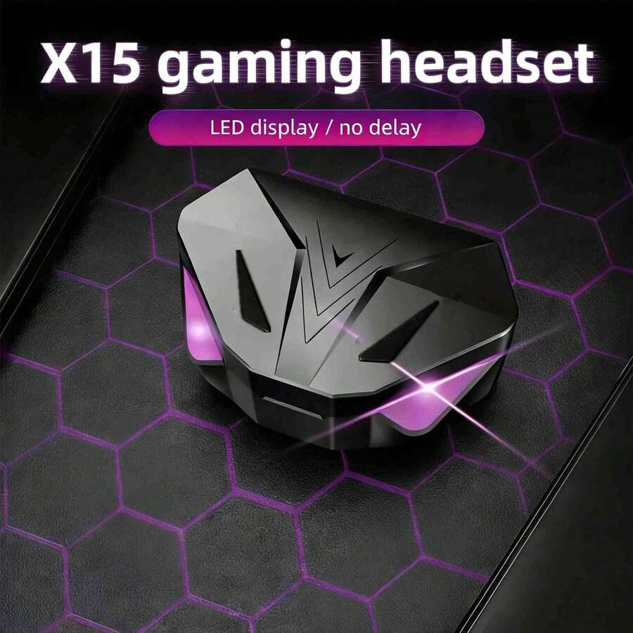 X15 TWS Gaming Earbuds, Wireless Bluetooth Headphones With Microphone, Bass Boost, 9D Surround Sound, HiFi Audio Quality, Designed For Gamers, 200mAh Battery Capacity - Black - View 1