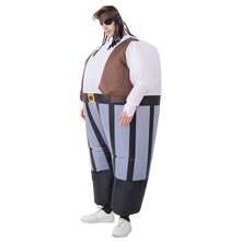1件充气海盗服装，角色扮演服装，成人圣诞服装，含鼓风机（不含电池）