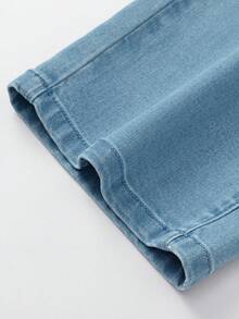 Balabala Girls' Straight-Leg Jeans, Loose Fit Casual Spring 2026 - Denim Light Blue - View 6