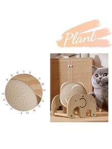 1个猫玩具立式猫抓球，剑麻猫抓板，耐用不掉毛自娱自乐猫抓柱 - 彩色 - 查看 4