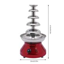 CNCEST Professional 5-Tier Stainless Steel Chocolate Fountain Machine For Parties, 230W Powerful Motor, 7lbs Large Capacity, Adjustable Temperature Control Melting Heater For Hot Chocolate, Nacho Cheese - US B Type Plug(110-127V) - View 5