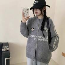 Women Sports Sweaters - 灰色 - 查看 3