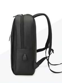 Mochila de negocios, bolsa para computadora, mochila para escuela secundaria y preparatoria, mochila de gran capacidad para viajes, mochila coreana para hombres - Negro - Ver 5