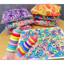 不伤头发的发圈，高弹力发带，女士专用，小号橡皮筋 - 彩色 - 查看 2