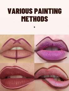 Pudaier Pensil Bibir Matte 2.0 - Tahan Air, Tahan Lama, Tidak Lengket, Warna Berry untuk Semua Jenis Kulit - Hadiah Makeup Sempurna untuk Wanita - #04 - View 3
