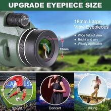 Este telescopio monocular de alta resolución de 8x es potente pero compacto, lo que lo hace ideal para acampar al aire libre, hacer senderismo y observar aves. - Verde - Ver 2