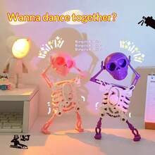 1个催眠摇摆骷髅玩具 - 上发条旋转摇摆趣味舞蹈减压玩具，3D打印桌面玩具，趣味互动新奇礼物 - 完美礼物 - 生日礼物 - 送给男孩女孩的礼物 - 复活节礼物 - 情人节礼物 - 彩色 - 查看 11