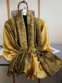 1pc Fashionable Outdoor Shawl, Windproof Scarf, New Printed Scarf, Luxury Sunscreen Neck Gaiter, 85*180CM, Women Silk Scarf - Multicolor - View 9