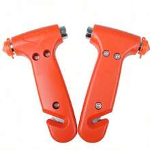 1个便携式汽车玻璃破碎锤，玻璃破碎工具，多功能汽车安全锤，适用于汽车，可瞬间击碎玻璃 - 彩色 - 查看 3