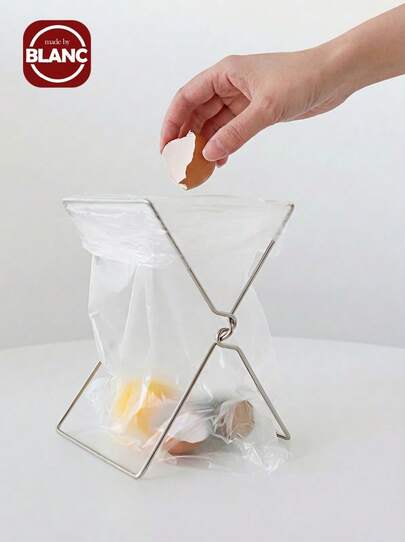 1/2/3 件不锈钢垃圾袋架，折叠式厨房垃圾袋收纳架，带清洁布架