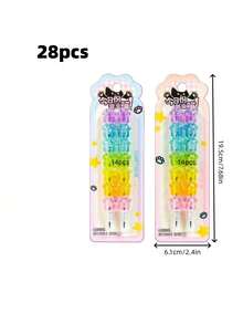 60/28/14 Piezas Lápiz mecánico automático con cadena de garra de gato, lindo lápiz mecánico HB de 1.6mm sin afilar para estudiantes de primaria, lápiz desmontable con forma de frijol, lápiz apilable de dibujos animados, útiles escolares y de oficina, juguete creativo - Multicolor - Ver 12