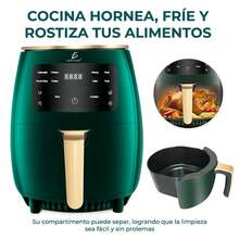 Freidora HOG.61 Capacidad de 4.5 Litros Tecnología de Aire Caliente Cocina Saludable y Rápida ELE-GATE - Verde militar - Ver 7
