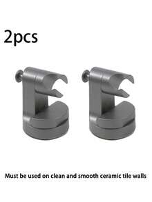 1/2pcs/Set Suction Cup Shower Bracket, Handheld Shower Arm Installation, Adjustable Wall Hanging, Reusable, No Power Required, Home Bathroom Shower Base Holder, Shower Head Spray Rotating Suction Cup Holder(Must Be Used On Clean And Smooth Ceramic Tile Walls)