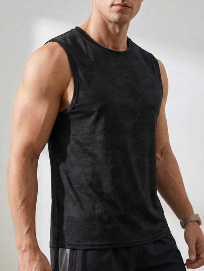 Męski, swobodny, minimalistyczny, uniwersalny top na ramiączkach, letni