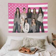Music Poster Tapestry KATSEYE Flag For Living Room Bedroom Wall Hanging For Friends Fans Gift - 彩色 - 查看 7