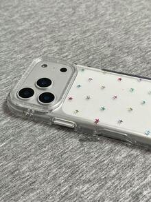 Glitter Colorful Rhinestone Magnetic Liquid Silicone Phone Case Compatible With Iphone 16 Pro Max, 15 Pro, Luxury Shockproof Protective Cover Compatible With Iphone 13/14 Pro Max - Clear - View 3