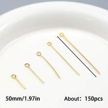 150pcs Metal Color Iron Headpins, For DIY Jewelry Making, Handmade Beading, Craft Supplies