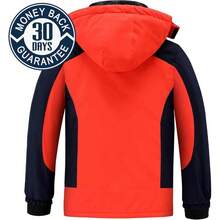 ''s Ski Waterproof Breathable Fleece Lined Windproof Hooded Snowboard Coats - 8-9 + Orange - View 8