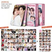 92件/盒 TLEFIRSTONE（60张LOMO卡片+32张贴纸）K-POP粉丝周边，SKZ限量版粉丝商品，照片卡，贴纸，节日礼物 - 彩色 - 查看 9