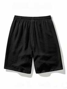 Herren Sommer Lässig Mode Shorts, Paar Passende Outdoor Sport Schnell Trocknend Atmungsaktiv Bermuda Shorts - Schwarz - Übersicht 3