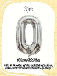 一套40英寸银色数字铝箔气球，大型铝箔数字气球，适用于派对装饰，例如生日派对、周年纪念派对等。 - 銀色 - 查看 19