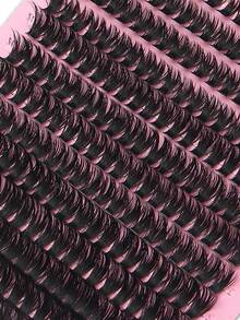 280 Pieces, 60D, 8-16mm Mixed Size, D-Shaped Curl Design, 3D Russian Curled False Eyelashes, Natural, Soft And Fluffy Cluster False Eyelashes, Suitable For Dates, Everyday Wear, Parties, Stage Performances, Travel And Other Occasions. - D - View 5