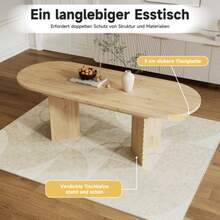 Adecuado para 120/160 * 80 cm, adecuado para 4-6 personas, equipado con bordes abocinados, plato de mesa inclinado, adecuado para 4-6 personas, fácil de transportar, fácil de usar. - Roble - Ver 4