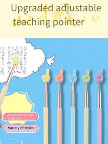 Puntero de lectura retráctil para el dedo, de acero inoxidable y plástico, adecuado para niños, maestros, lectura de primer grado - Multicolor - Ver 3