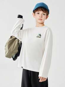 Balabala 儿童长袖T恤，户外保暖内衣，2026年春季款 - 本白 - 查看 2