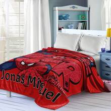 Marvel Customized Name Blanket With Unique Spiderman Design, Versatile For Bed, Sofa, Car, Office, Camping & Travel, Soft, Comfortable, Lightweight, Warm For All Seasons, Easy Care