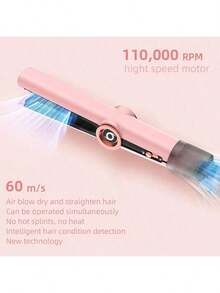 UKLISS 热风直发梳，自动美发造型工具，打造柔顺直发 - 粉色 - 查看 5