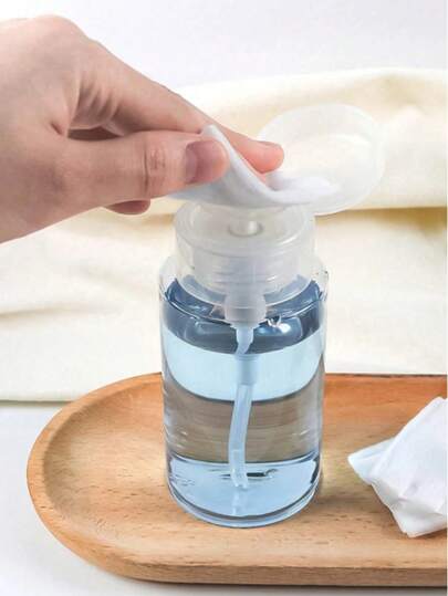 Reusable Transparent Pump Bottle, Refillable Pump Head Container, Acetone Cosmetic Bottle, Travel Pump Bottle, Travel Accessories, Dorm & Bathroom Essential, Travel Essential, Beach Travel Storage Bag, Back To School Summer Essential