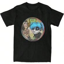 Sally Faces Sal Fisher Outfits T-Shirt Men Women Empty Hallways  Pure Cotton Unique Tee Shirts - 黑色 - 查看 1
