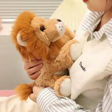 逼真的丛林风格坐姿狮子毛绒玩具 - 柔软的毛绒动物幼崽，家居装饰，适合作为儿童圣诞节、感恩节、复活节或生日礼物。 - 彩色 - 查看 8