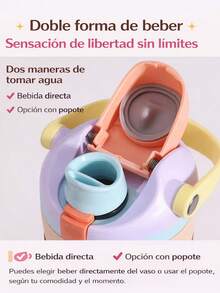 Botella térmica reutilizable con popote integrado y asa,FAB-29, Termo moderno de acero inoxidable 304, 900 ml, práctico, ligero y duradero para el día a día,Tapa Hermética con Boquilla Abatible, Popote Reutilizable, Aislamiento de Doble Pared, Mantiene Bebidas Frías y Calientes Todo el Día – Ideal para Oficina, Gym, Viajes y Uso Diario - Amarillo - Ver 10