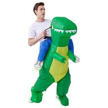 1pc Green Dinosaur Inflatable Costume, Suitable For 1.5-2m Height, Blower Fan Not Included - Multicolor - View 5