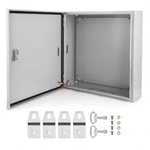 Caja Eléctrica Exterior Impermeable con Tapa Cerrable, Gabinete de Potencia Resistente para Jardín, Patio y Piscina - 16*12*8 - Ver 1