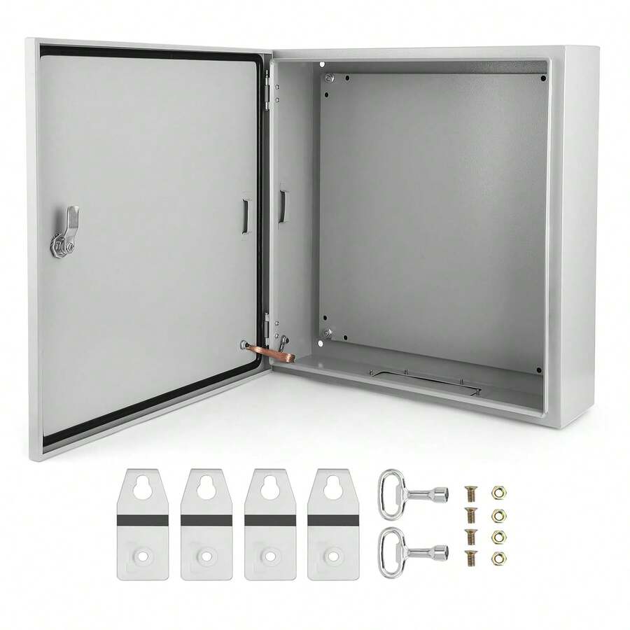 Caja Eléctrica Exterior Impermeable con Tapa Cerrable, Gabinete de Potencia Resistente para Jardín, Patio y Piscina - 16*12*8 - Ver 1
