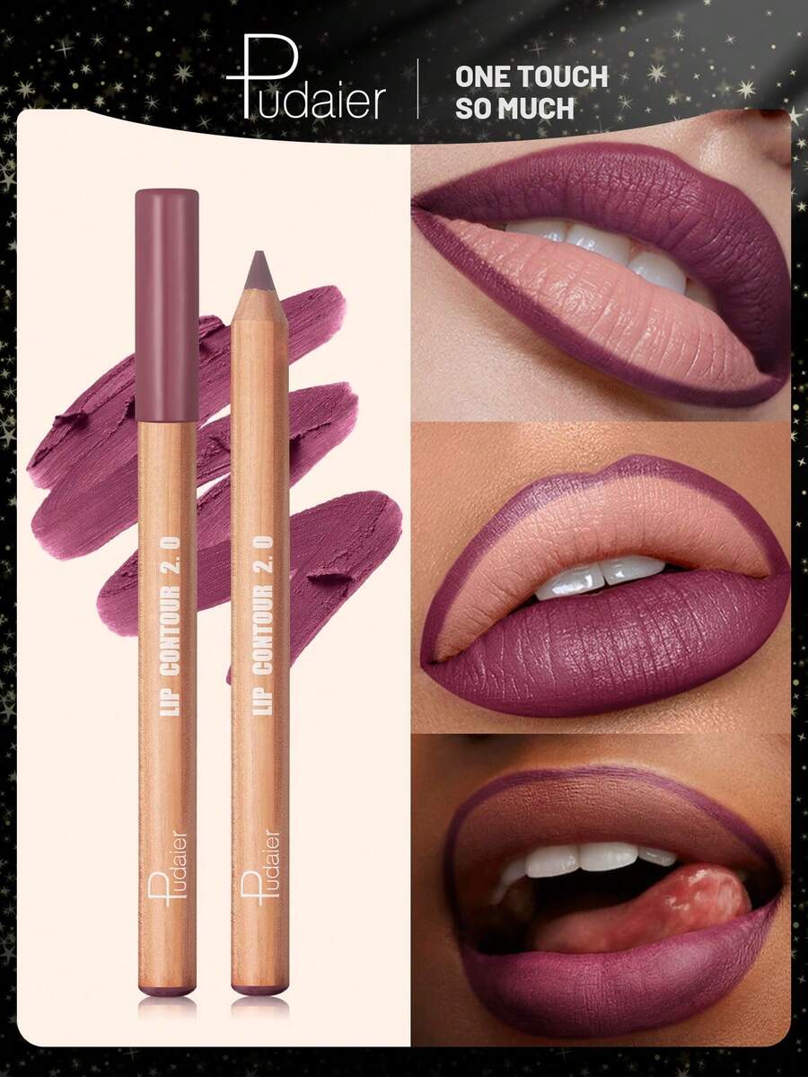 Pudaier Matte Lip Liner Pen 2.0 - Waterproof, Long-Lasting, Non-Stick Berry Shades For All Skin Types - Perfect Makeup Gift For Women - #07 - View 1