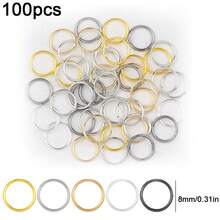 35/40/100/110/140/170/170/520pcs Iron Closed Jump Rings For DIY Jewelry Making, Beading Craft Supplies
