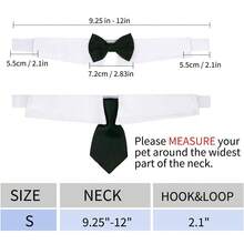 2pcs Dog Cat Tuxedo Collar, Cat Wedding Bowtie, Bow Tie Tux Costume Birthday Easter Valentines Dog Bowtie Cat Collar For Dog Cat Puppy - Black - View 5