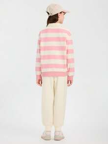 Balabala Bộ đồ hai mảnh cho bé gái, trang phục mùa xuân unisex 2026 - tông màu hồng - Xem 5