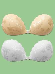 提花提拉乳贴，隐形自粘丰胸乳贴，女士内衣及贴身用品 - 杏色 - 查看 6