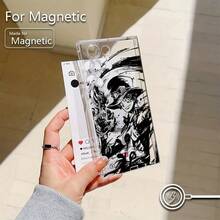 Coque de téléphone : Nouvelles pièces à la mode Anime Coque de téléphone compatible avec Galaxy S25 S24 S23 S22 S21 S20 FE Ultra Plus 4G 201G Transparent Magnétique Antichoc Housse arrière souple en TPU - Transparent - Voir 2