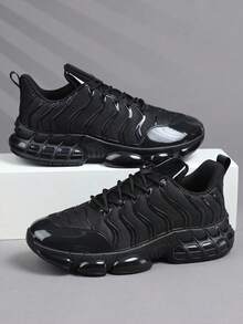 Giày nam thời trang thường ngày, giày thể thao nam cổ điển, giày chạy bộ buộc dây, giày sneaker nam cá tính, giày casual đường phố. - màu đen - Xem 4