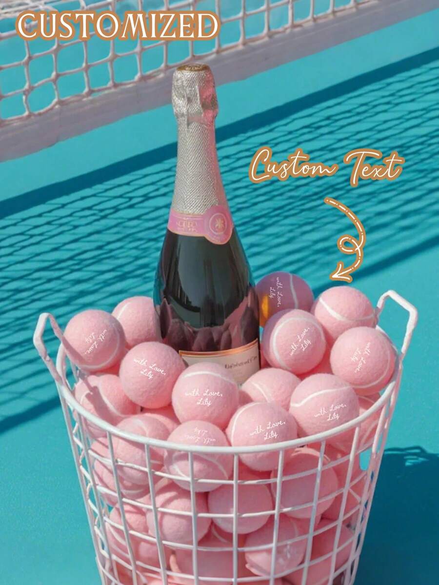 个性化狗狗球、定制婚礼回礼、带有爱意留言的定制网球、网球运动员礼物、狗狗玩具/幼犬玩具/猫咪玩具/网球玩具、瑜伽友好型