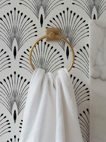 Black & White Abstract/Floral Peel And Stick Wallpaper, Modern Geometric Striped Removable Wallpaper, Home Decor Wall Art, Room Decor, Waterproof Wall Sticker, Elegant Mural, Home Decoration, Wall Art, Wall Decor, 17.7 Inches X 9.8 Feet